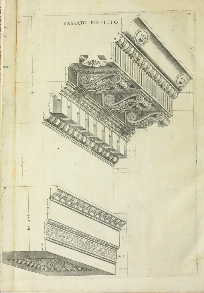 An illustration from Libro d'Antonio Labacco appartenente a l'architettvra nel qval si figvrano alcvne notabili antiqvita di Roma, 1570, leaf 57