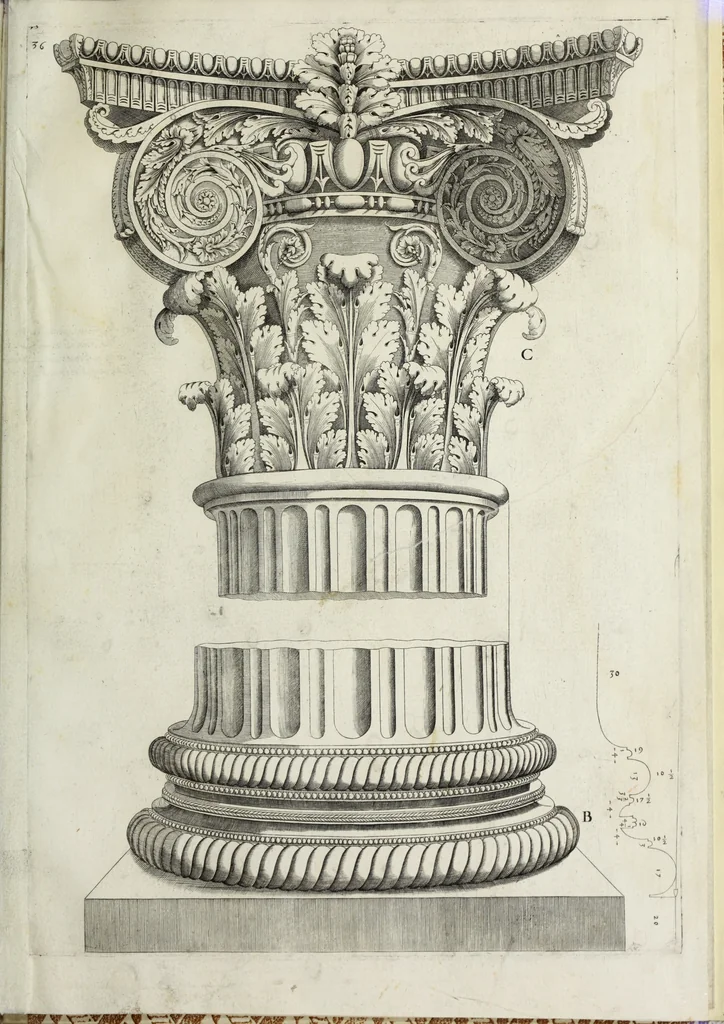 An illustration from Libro d'Antonio Labacco appartenente a l'architettvra nel qval si figvrano alcvne notabili antiqvita di Roma, 1570, leaf 62