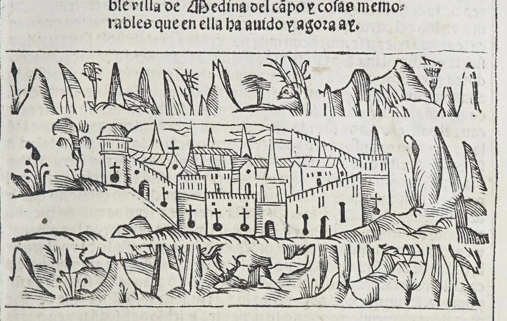 An illustration from Libro de grandezas y cosas memorables de España, 1549, leaf 217