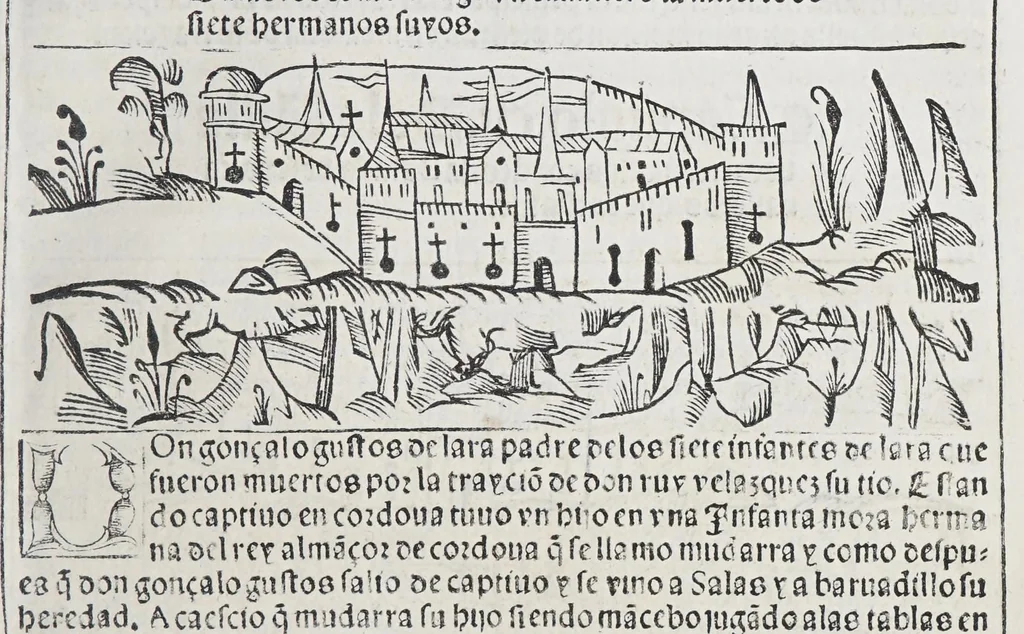 An illustration from Libro de grandezas y cosas memorables de España, 1549, leaf 239