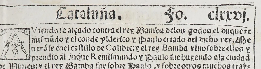 An illustration from Libro de grandezas y cosas memorables de España, 1549, leaf 375