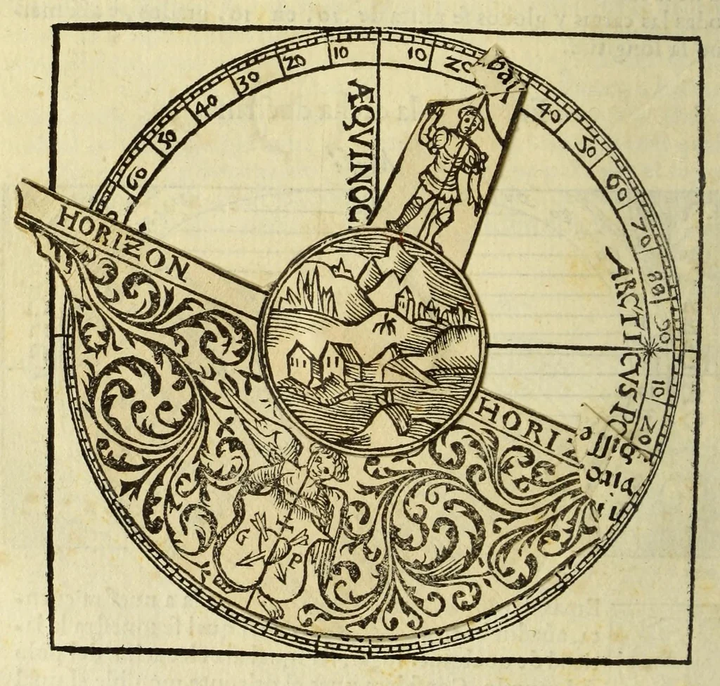 An illustration from Libro de la cosmographia, 1548, leaf 28