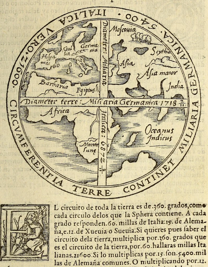 An illustration from Libro de la cosmographia, 1548, leaf 43
