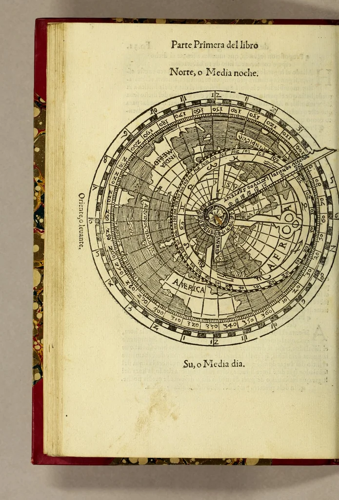 An illustration from Libro de la cosmographia, 1548, leaf 74