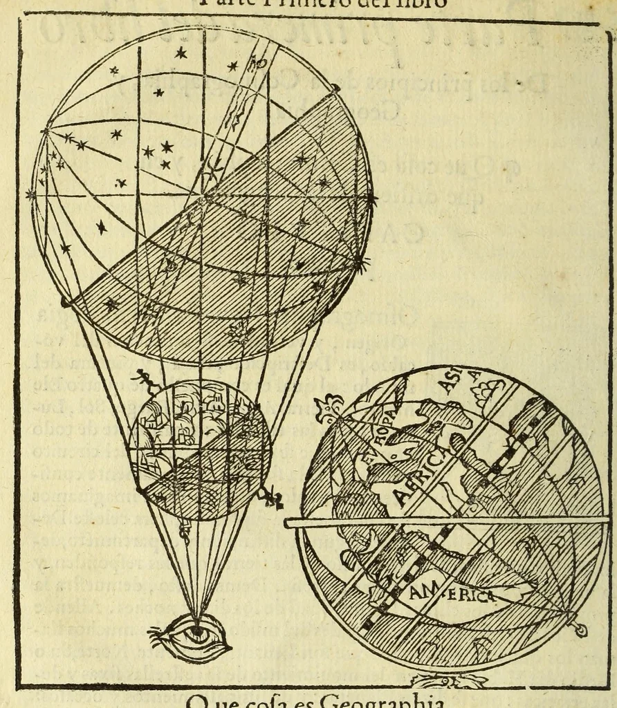 An illustration from Libro de la cosmographia, 1548, leaf 10