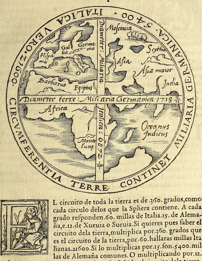 An illustration from Libro de la cosmographia, 1548, leaf 39