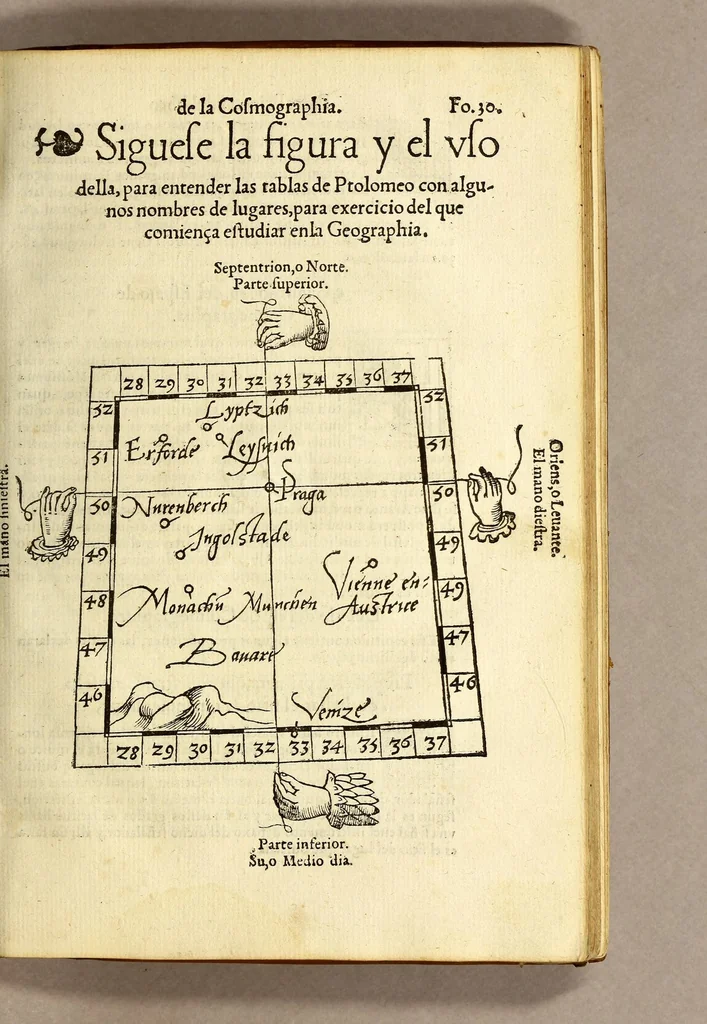 An illustration from Libro de la cosmographia, 1548, leaf 67
