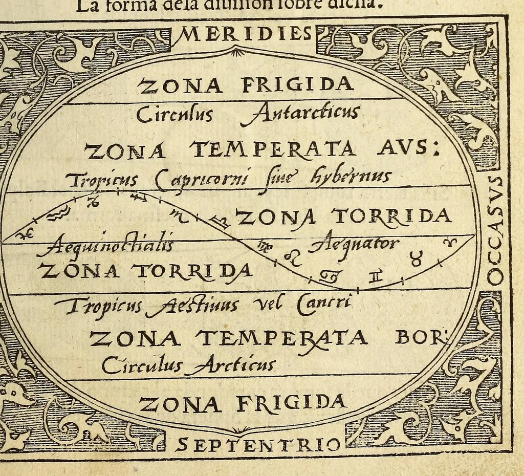 An illustration from Libro de la cosmographia, 1548, leaf 19