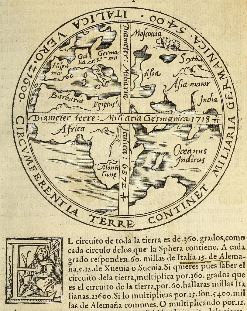 An illustration from Libro de la cosmographia, 1548, leaf 41