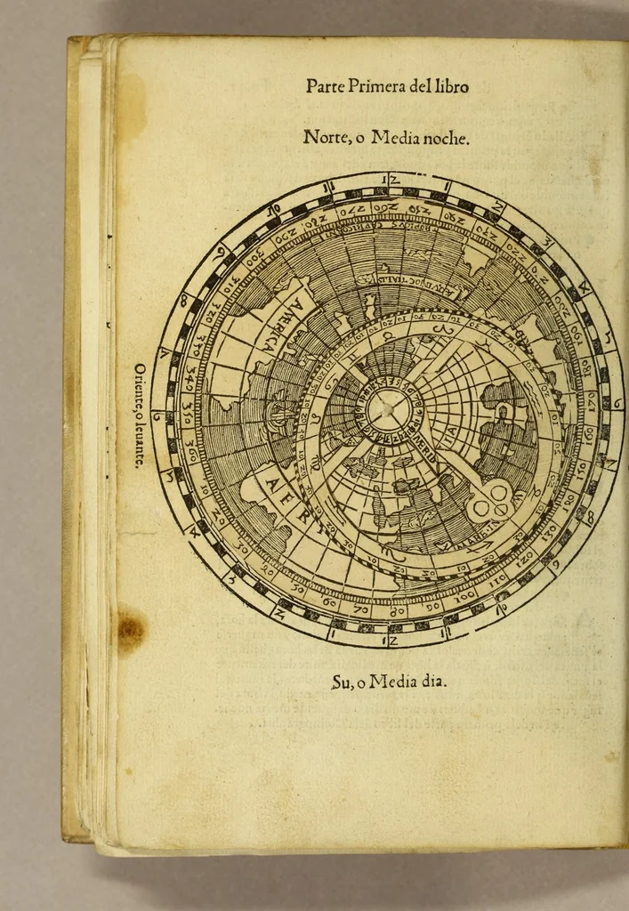 An illustration from Libro de la cosmographia, 1548, leaf 72