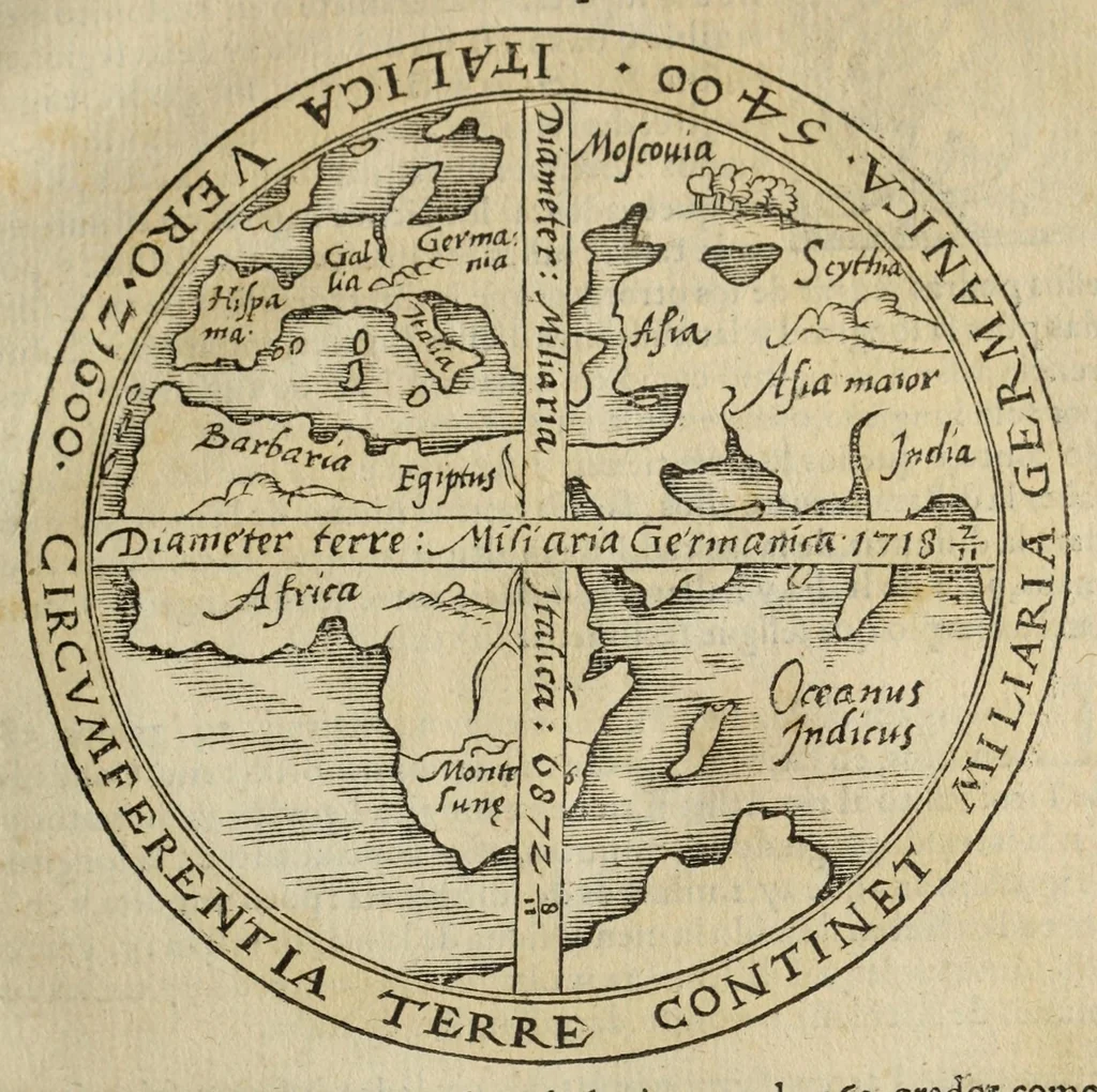 An illustration from Libro de la cosmographia, 1548, leaf 35