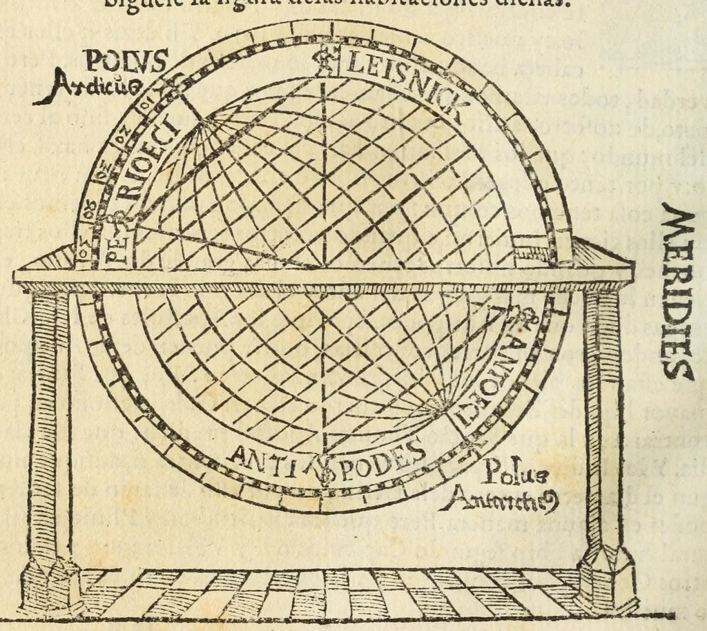 An illustration from Libro de la cosmographia, 1548, leaf 60