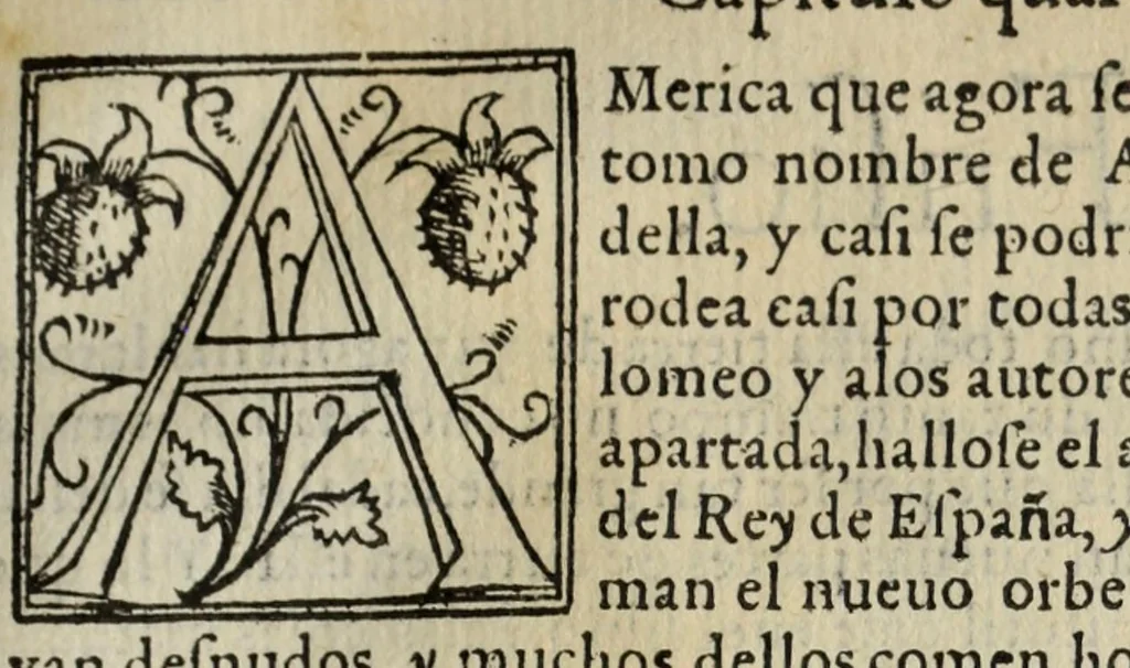 An illustration from Libro de la cosmographia, 1548, leaf 71