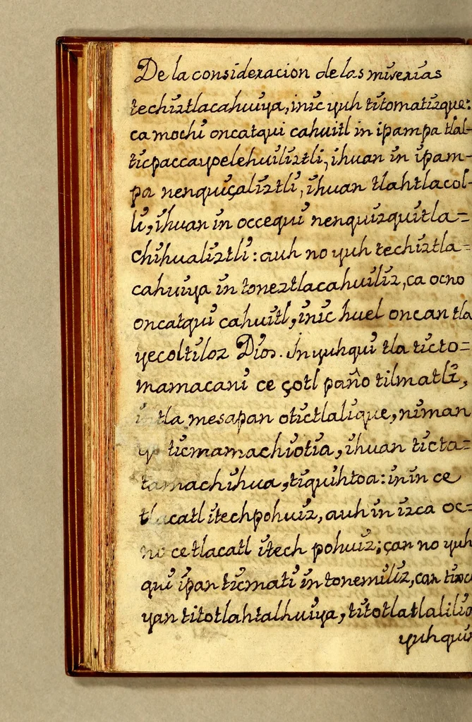 An illustration from Libro dela miseria y breuedad de la vida del hombre : y de sus quatro postrimerias, en lengua mexicana., 1604, leaf 76