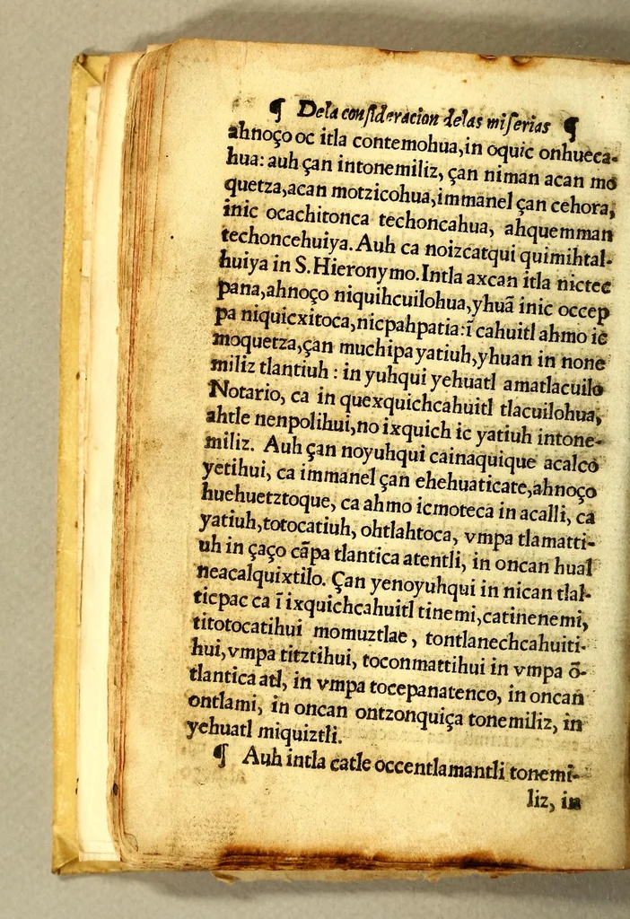 An illustration from Libro dela miseria y breuedad de la vida del hombre : y de sus quatro postrimerias, en lengua mexicana., 1604, leaf 60