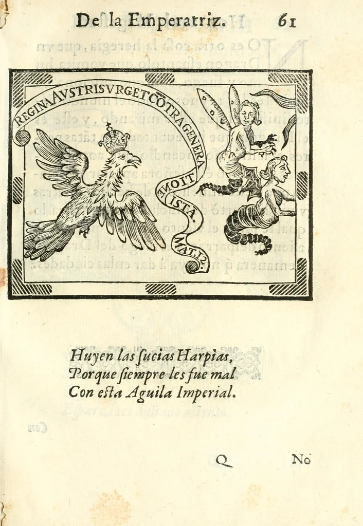 An illustration from Libro de las honras que hizo el Colegio de la Co[m]pañia de Iesus de Madrid, à la M.C. de la Emperatriz doña Maria de Austria, fundadora del dicho Colegio, que se celebraron a 21. de Abril de 1603, 1603, leaf 141