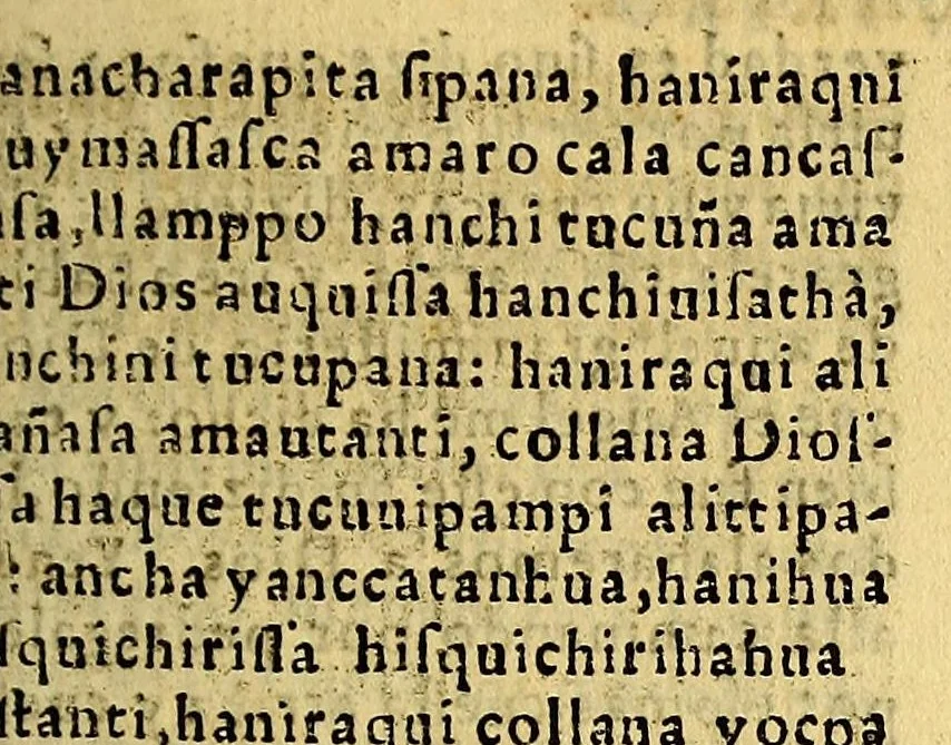 An illustration from Libro de la vida y milagros de Nuestro Señor Iesu Christo en dos lenguas, aymara, y romance, traducido de el que recopilo el licenciado Alonso de Villegas, quitadas, y añadidas algunas cosas, y acomodado a la capacidad de los Indios. Por el padre Ludouico Bertonio italiano de la Compañia de Iesus .., 1612, leaf 83