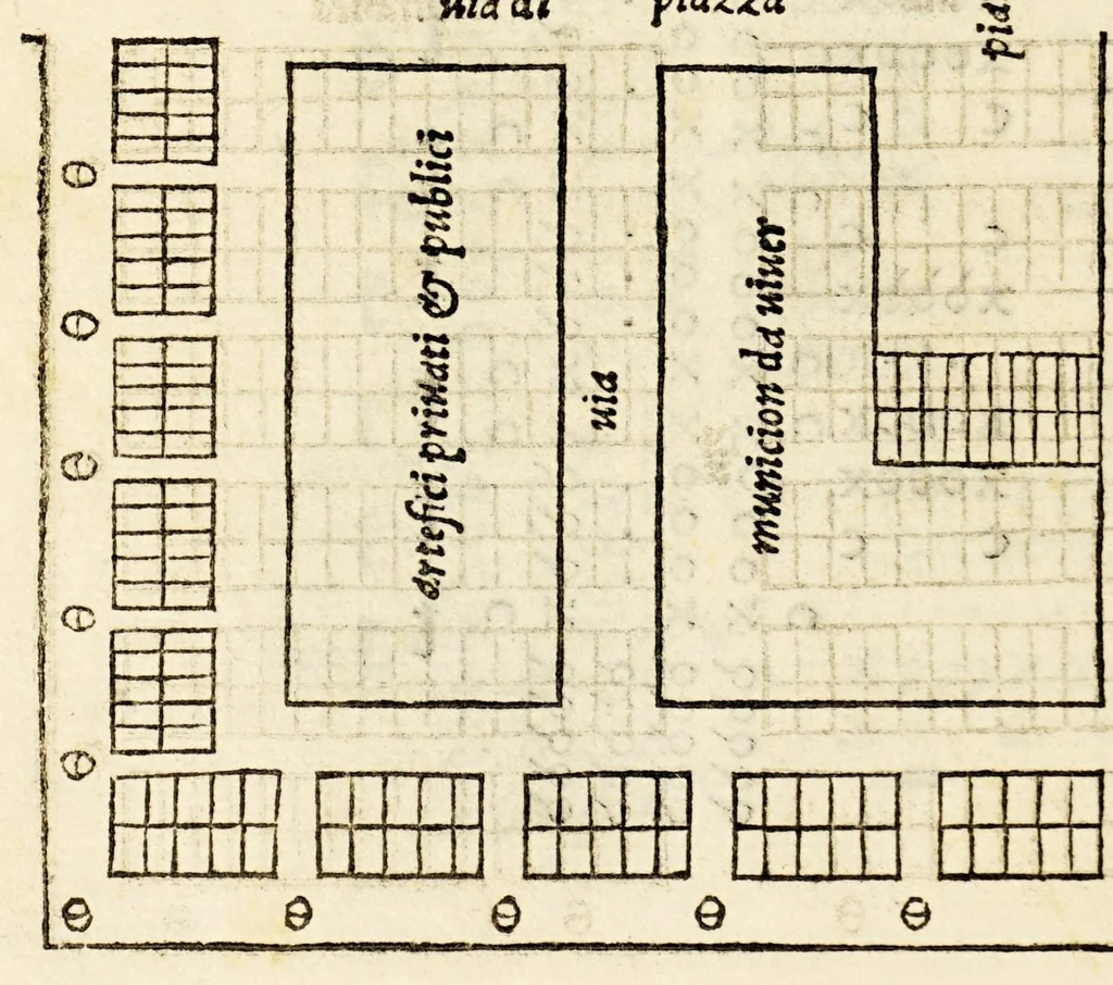 An illustration from Libro dell'arte della guerra, 1540, leaf 244
