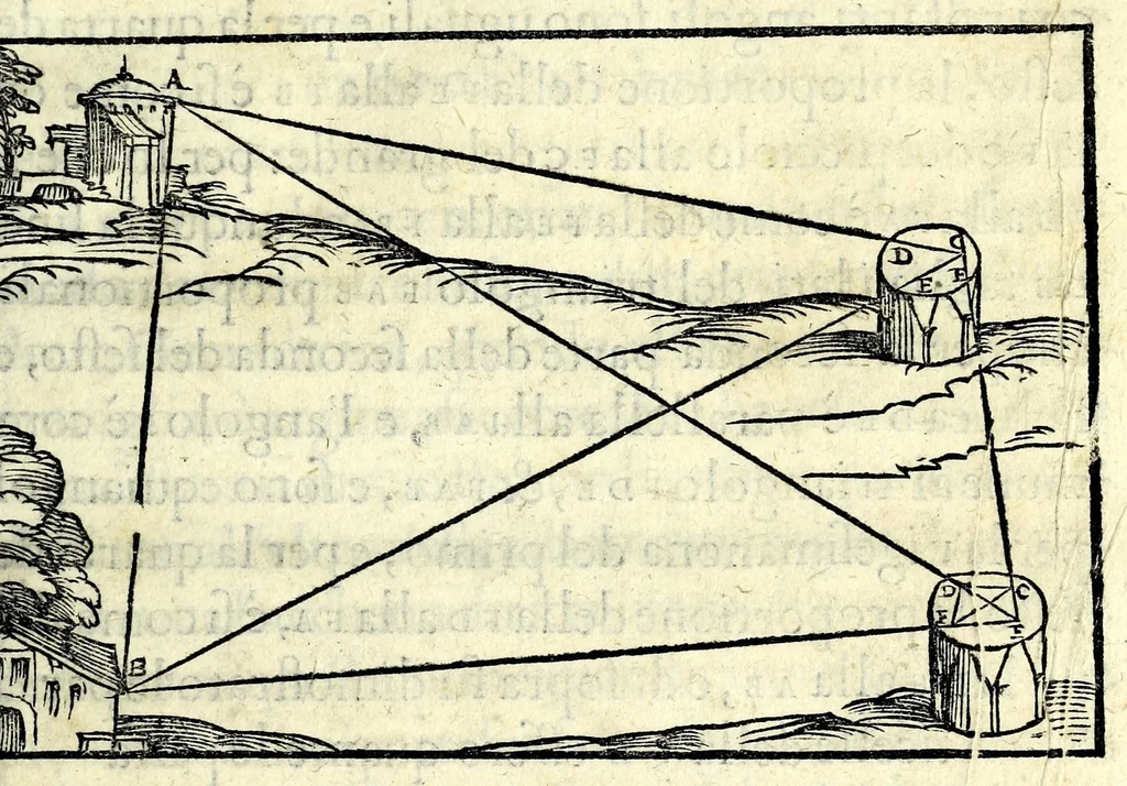 An illustration from Libro del misvrar con la vista, 1570, leaf 61