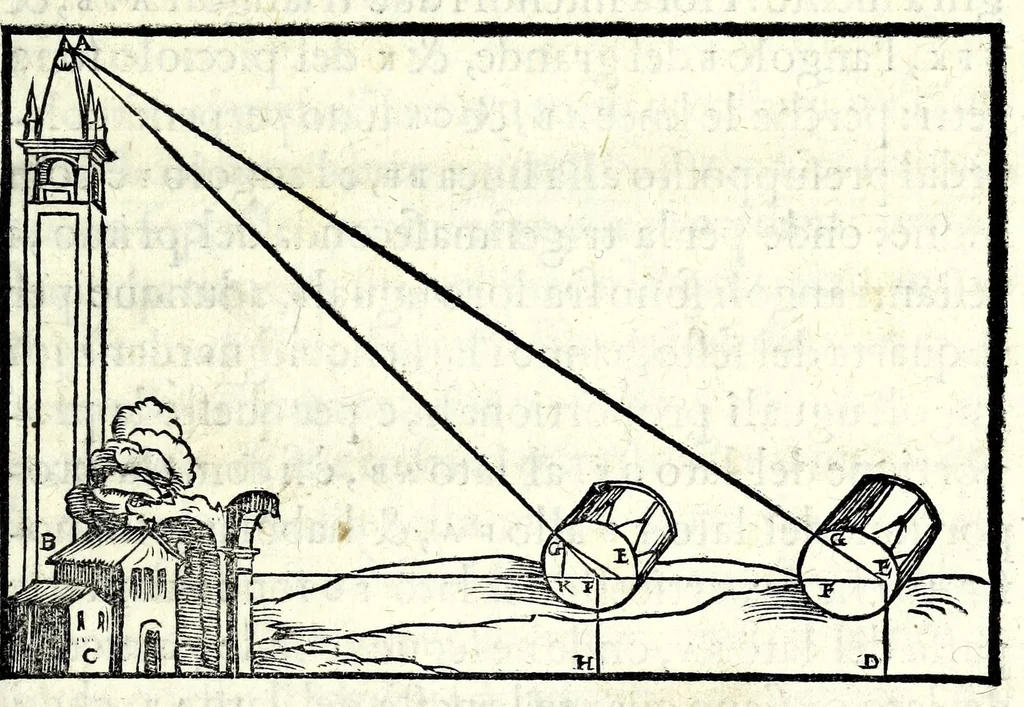 An illustration from Libro del misvrar con la vista, 1570, leaf 83