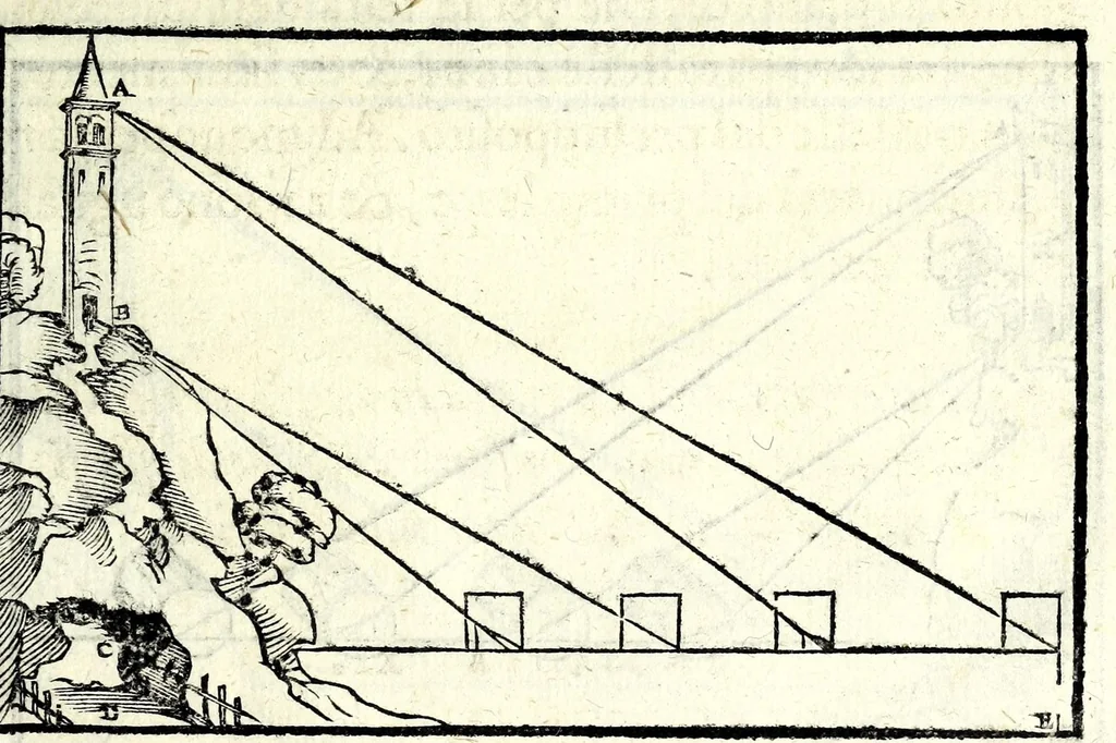 An illustration from Libro del misvrar con la vista, 1570, leaf 97