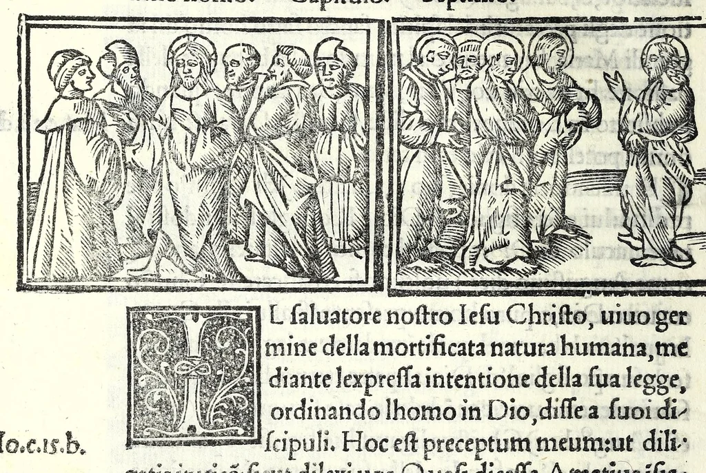An illustration from Libro de uita contemplatiua, lectione, meditatione, oratione, contemplatione, scala dil paradiso intitulato : cum adaptatione mistica dellhistorie diuine & expositione de suoi misterii et excellentissimi sacramenti, 1527, leaf 102