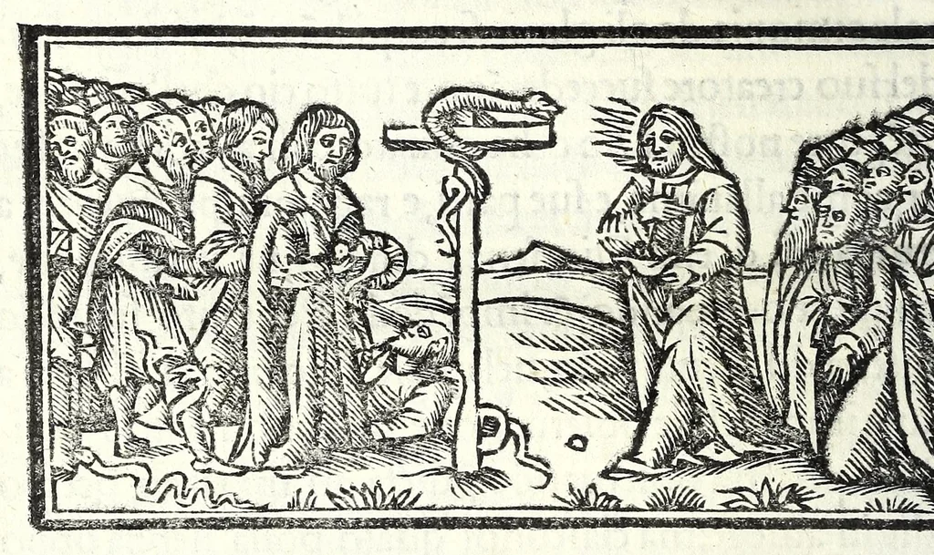 An illustration from Libro de uita contemplatiua, lectione, meditatione, oratione, contemplatione, scala dil paradiso intitulato : cum adaptatione mistica dellhistorie diuine & expositione de suoi misterii et excellentissimi sacramenti, 1527, leaf 124