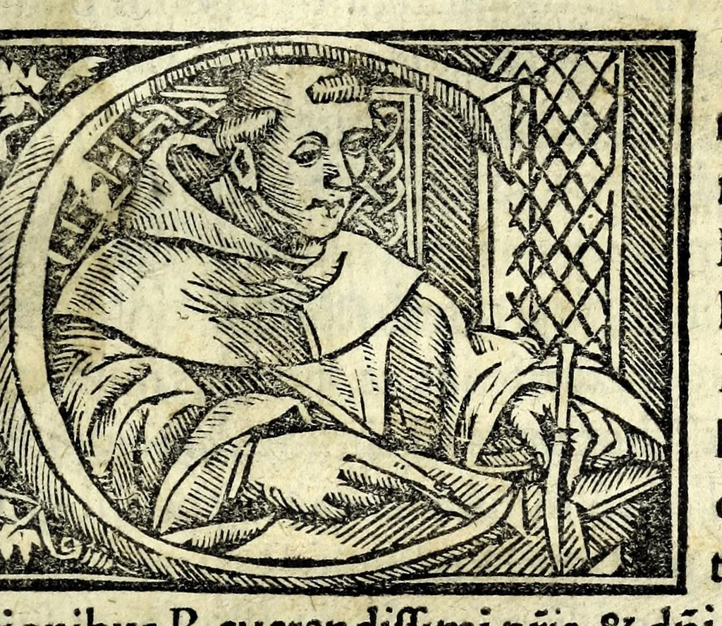 An illustration from Libro de uita contemplatiua, lectione, meditatione, oratione, contemplatione, scala dil paradiso intitulato : cum adaptatione mistica dellhistorie diuine & expositione de suoi misterii et excellentissimi sacramenti, 1527, leaf 21