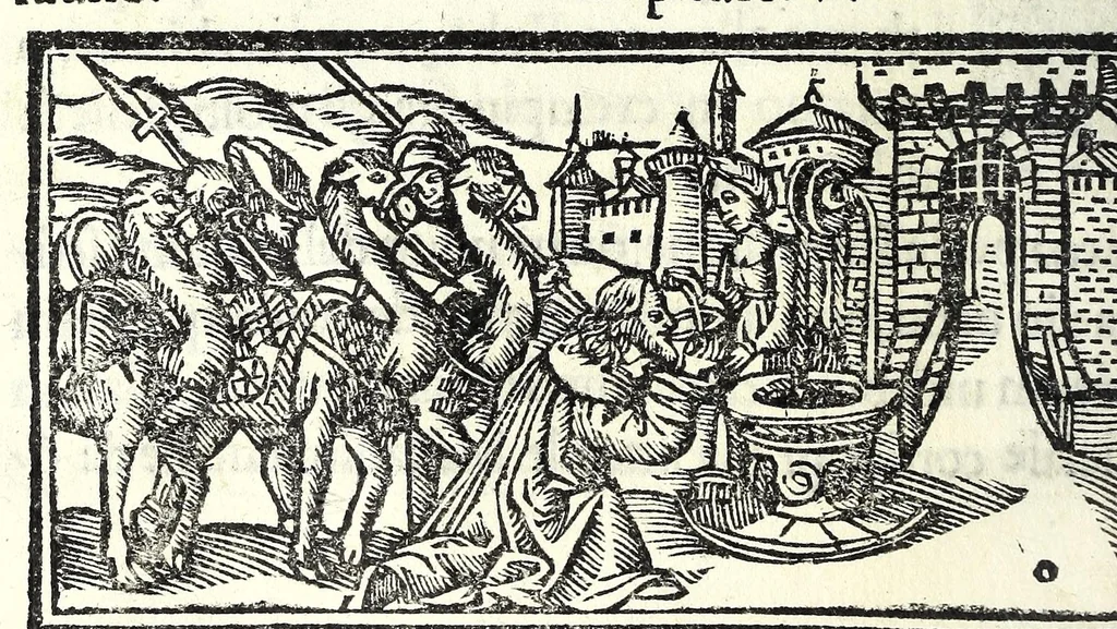 An illustration from Libro de uita contemplatiua, lectione, meditatione, oratione, contemplatione, scala dil paradiso intitulato : cum adaptatione mistica dellhistorie diuine & expositione de suoi misterii et excellentissimi sacramenti, 1527, leaf 298