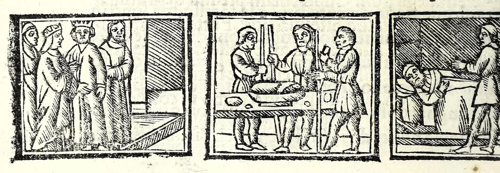 An illustration from Libro de uita contemplatiua, lectione, meditatione, oratione, contemplatione, scala dil paradiso intitulato : cum adaptatione mistica dellhistorie diuine & expositione de suoi misterii et excellentissimi sacramenti, 1527, leaf 352