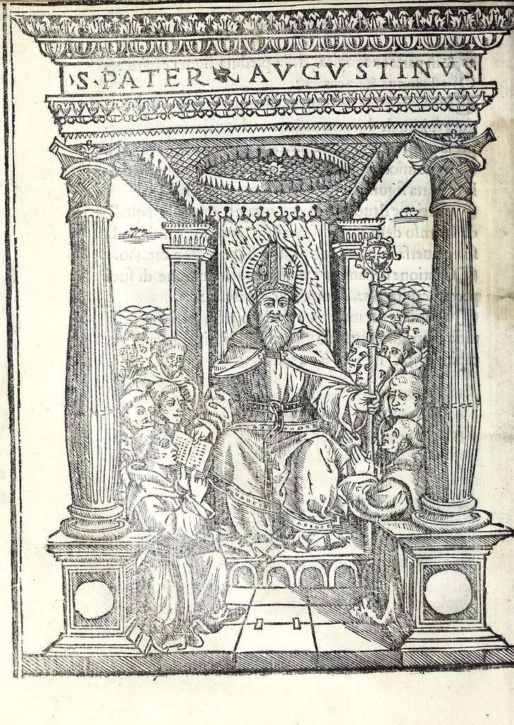 An illustration from Libro de uita contemplatiua, lectione, meditatione, oratione, contemplatione, scala dil paradiso intitulato : cum adaptatione mistica dellhistorie diuine & expositione de suoi misterii et excellentissimi sacramenti, 1527, leaf 48