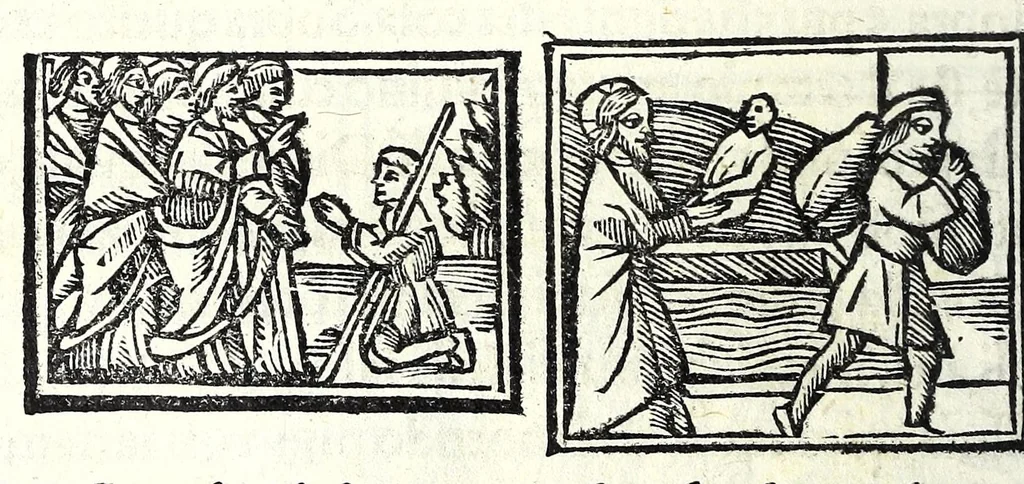 An illustration from Libro de uita contemplatiua, lectione, meditatione, oratione, contemplatione, scala dil paradiso intitulato : cum adaptatione mistica dellhistorie diuine & expositione de suoi misterii et excellentissimi sacramenti, 1527, leaf 724