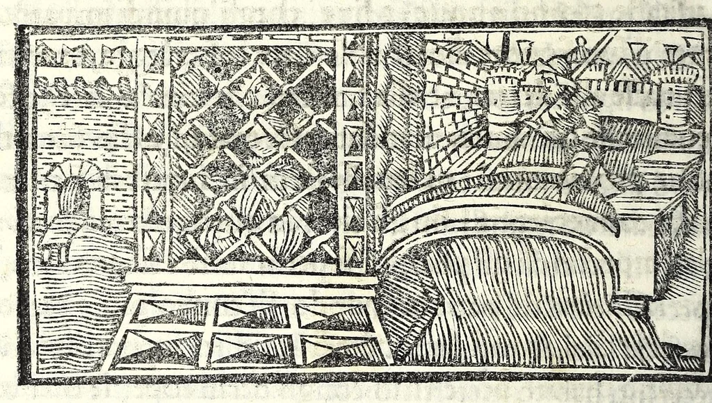 An illustration from Libro de uita contemplatiua, lectione, meditatione, oratione, contemplatione, scala dil paradiso intitulato : cum adaptatione mistica dellhistorie diuine & expositione de suoi misterii et excellentissimi sacramenti, 1527, leaf 766