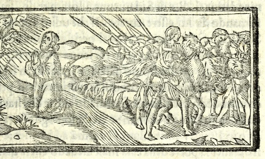 An illustration from Libro de uita contemplatiua, lectione, meditatione, oratione, contemplatione, scala dil paradiso intitulato : cum adaptatione mistica dellhistorie diuine & expositione de suoi misterii et excellentissimi sacramenti, 1527, leaf 899
