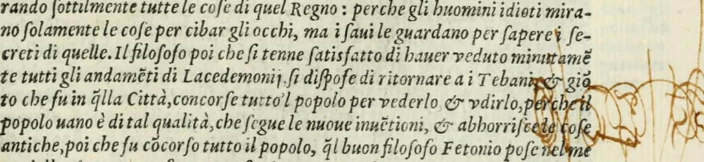 An illustration from Libro di Marco Avrelio con l'horologio de principi. Destinto in IIII volvmi .., 1584, leaf 364
