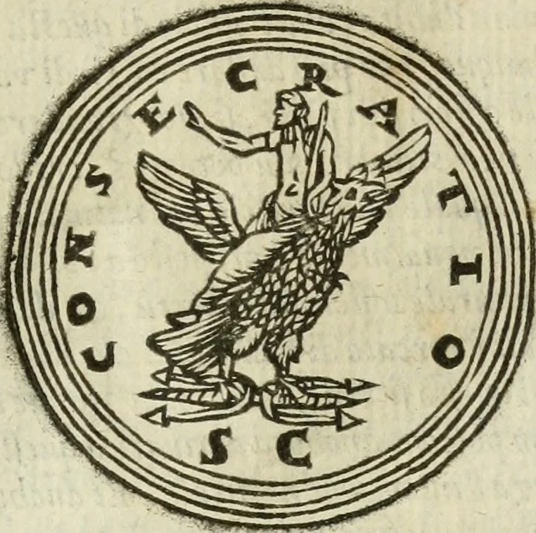 An illustration from Libro di Marco Avrelio con l'horologio de principi. Destinto in IIII volvmi .., 1584, leaf 764