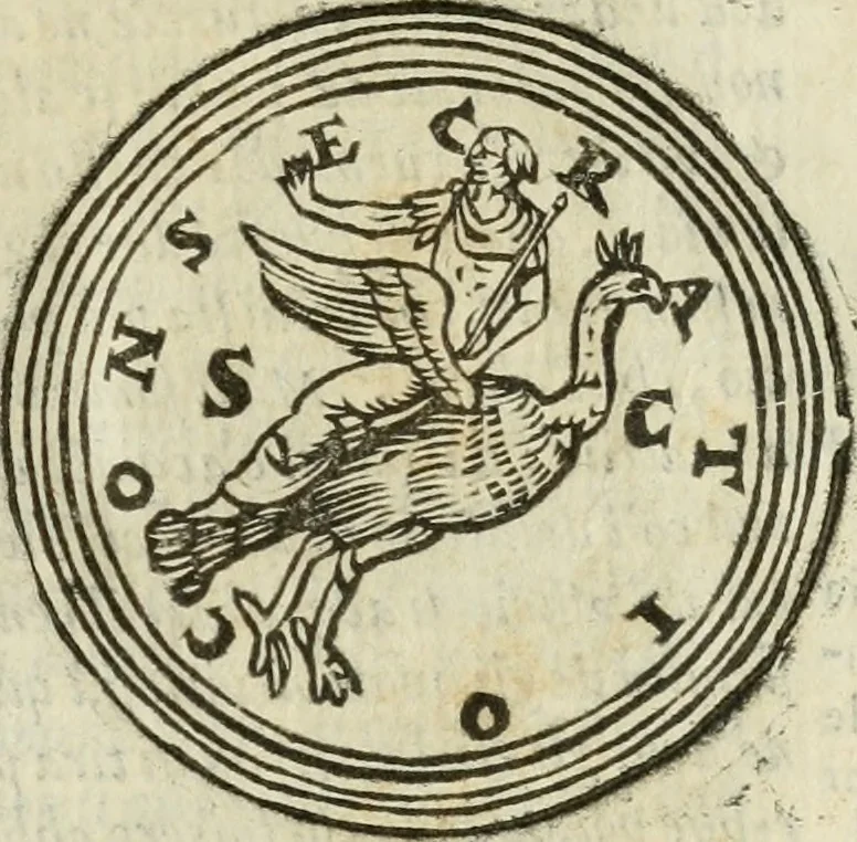 An illustration from Libro di Marco Avrelio con l'horologio de principi. Destinto in IIII volvmi .., 1584, leaf 764