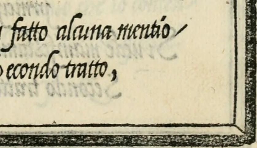 An illustration from Libro di M. Giovambattista Palatino cittadino romano : nelqual s'insegna à scriuer ogni sorte lettera, antica & moderna, di qualun que natione, con le sue regole, & misure, & essempi : et con vn breve et vtil discorso de le cifre, 1550, leaf 14