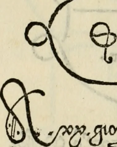 An illustration from Libro di M. Giovambattista Palatino cittadino romano : nelqual s'insegna à scriuer ogni sorte lettera, antica & moderna, di qualun que natione, con le sue regole, & misure, & essempi : et con vn breve et vtil discorso de le cifre, 1550, leaf 43