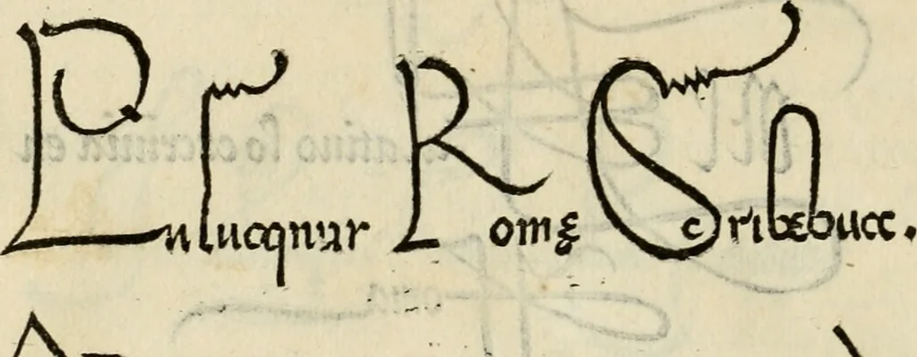 An illustration from Libro di M. Giovambattista Palatino cittadino romano : nelqual s'insegna à scriuer ogni sorte lettera, antica & moderna, di qualun que natione, con le sue regole, & misure, & essempi : et con vn breve et vtil discorso de le cifre, 1550, leaf 61