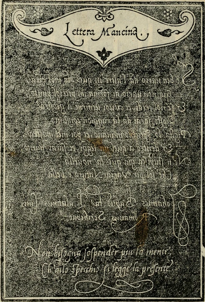 An illustration from Libro di M. Giovambattista Palatino cittadino romano : nelqual s'insegna à scriuer ogni sorte lettera, antica & moderna, di qualun que natione, con le sue regole, & misure, & essempi : et con vn breve et vtil discorso de le cifre, 1550, leaf 69