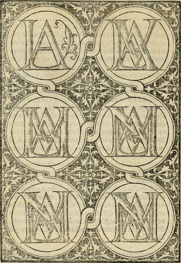 An illustration from Libro di M. Giovambattista Palatino cittadino romano : nelqual s'insegna à scriuer ogni sorte lettera, antica & moderna, di qualun que natione, con le sue regole, & misure, & essempi : et con vn breve et vtil discorso de le cifre, 1550, leaf 93
