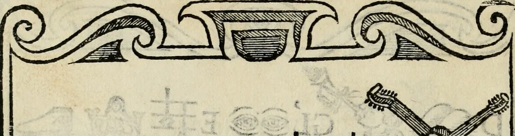 An illustration from Libro di M. Giovambattista Palatino cittadino romano : nelqual s'insegna à scriuer ogni sorte lettera, antica & moderna, di qualun que natione, con le sue regole, & misure, & essempi : et con vn breve et vtil discorso de le cifre, 1550, leaf 97