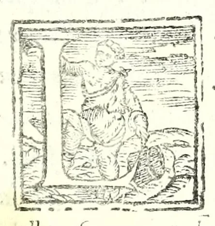 An illustration from Libro di M. Giovam Battista Palatino, cittadino romano, nelqual s'insegna à scriuer ogni sorte lettera, antica & moderna, di qualunque natione, con le sue regole & misure, & essempi : et con vn breve et vtil discorso de le cifre : riueduto nuouamente & corretto dal proprio autore, con la givnta di qvindici tavole bellissime, 1561, leaf 51