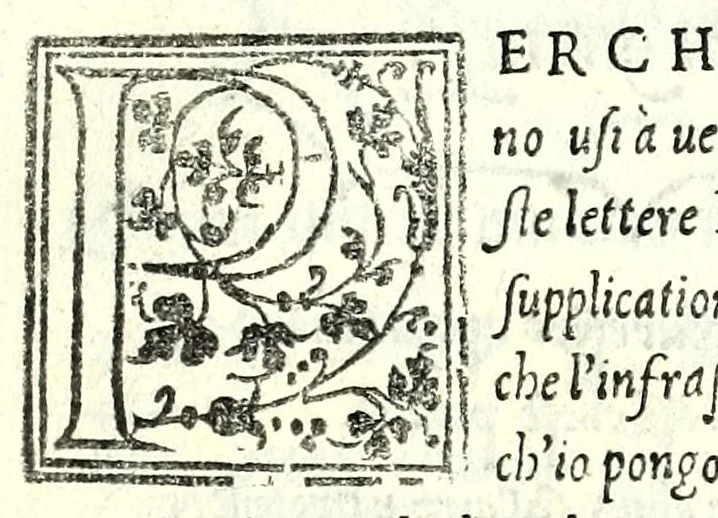 An illustration from Libro di M. Giovam Battista Palatino, cittadino romano, nelqual s'insegna à scriuer ogni sorte lettera, antica & moderna, di qualunque natione, con le sue regole & misure, & essempi : et con vn breve et vtil discorso de le cifre : riueduto nuouamente & corretto dal proprio autore, con la givnta di qvindici tavole bellissime, 1561, leaf 59