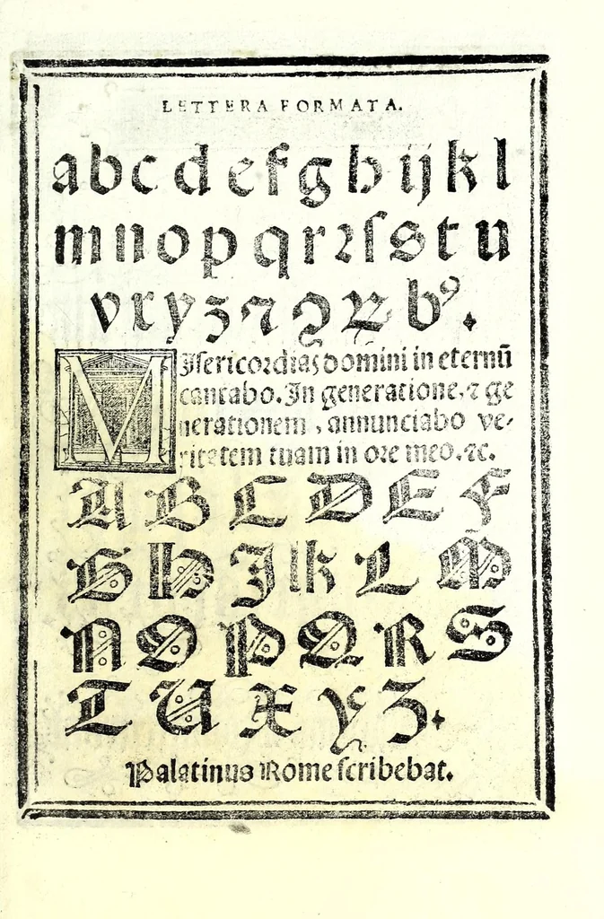 An illustration from Libro di M. Giovam Battista Palatino, cittadino romano, nelqual s'insegna à scriuer ogni sorte lettera, antica & moderna, di qualunque natione, con le sue regole & misure, & essempi : et con vn breve et vtil discorso de le cifre : riueduto nuouamente & corretto dal proprio autore, con la givnta di qvindici tavole bellissime, 1561, leaf 67