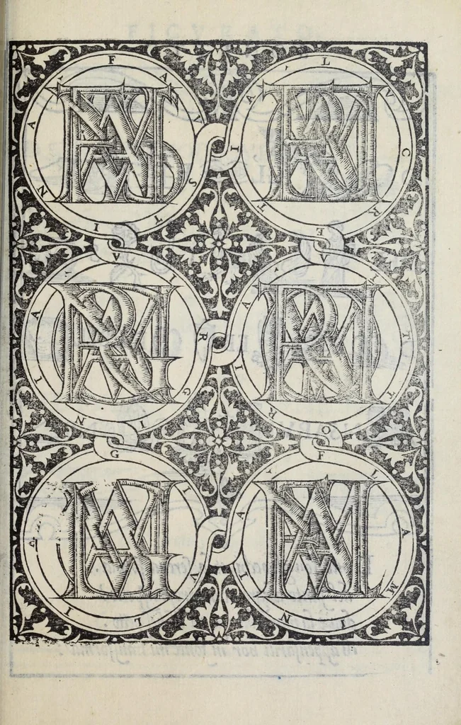 An illustration from Libro di M. Giovanbattista Palatino cittadino romano : nel qual s'insegna à scriuere ogni sorte lettera, antica, et moderna, di qualunque natione, con le sue regole, et misure, et essempi : et con vn breve, et vtil discorso de le cifre, 1548, leaf 101