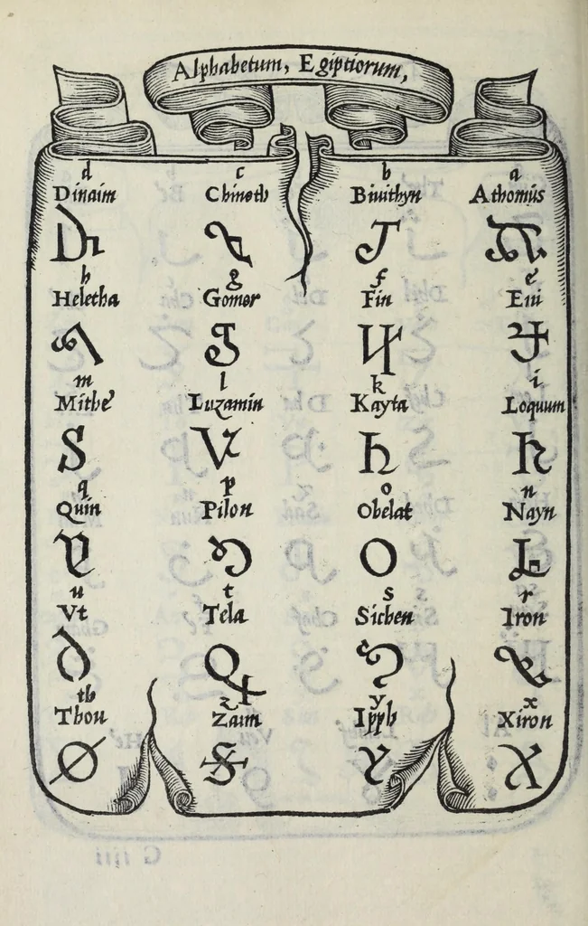 An illustration from Libro di M. Giovanbattista Palatino cittadino romano : nel qual s'insegna à scriuere ogni sorte lettera, antica, et moderna, di qualunque natione, con le sue regole, et misure, et essempi : et con vn breve, et vtil discorso de le cifre, 1548, leaf 114