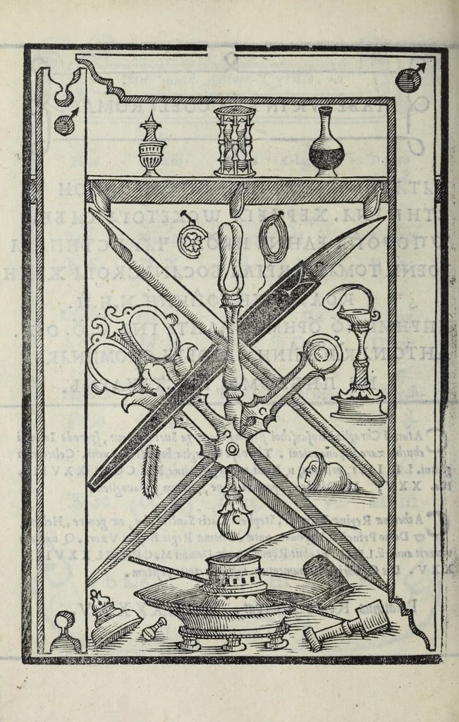 An illustration from Libro di M. Giovanbattista Palatino cittadino romano : nel qual s'insegna à scriuere ogni sorte lettera, antica, et moderna, di qualunque natione, con le sue regole, et misure, et essempi : et con vn breve, et vtil discorso de le cifre, 1548, leaf 122