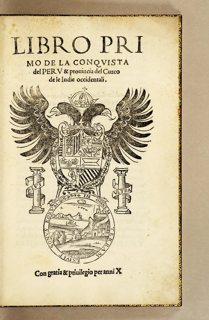 An illustration from Libro primo de la conquista del Peru & prouincia del Cuzco de le Indie Occidentali, 1535, leaf 7